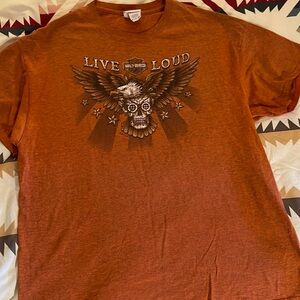Harley Davidson xl mens t-shirt.Burnt Orange.